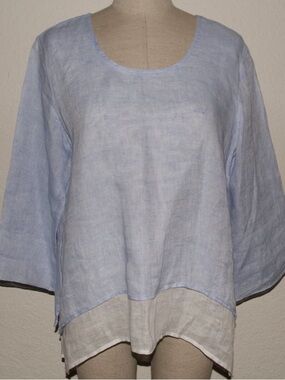 Idillio Positano Linen Layered Top Sz Small